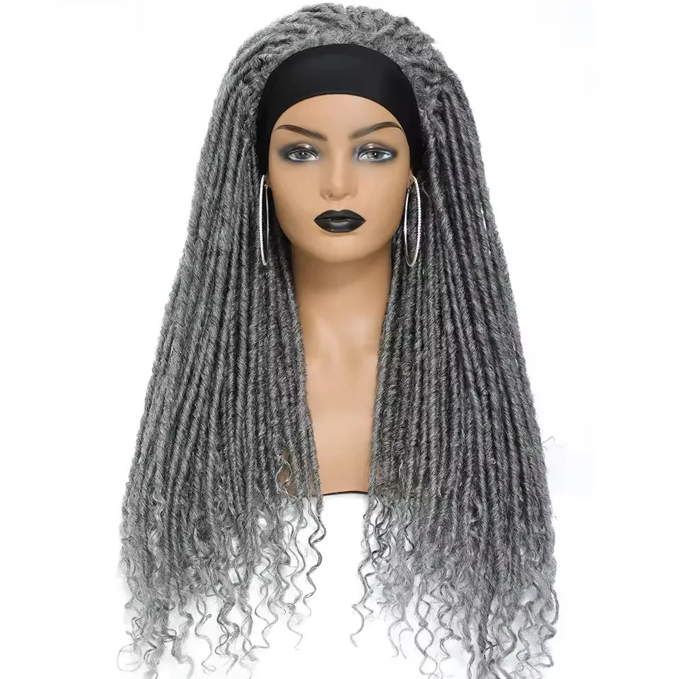 Heat Resistant Long Goddess Braid Faux Locs Wig For Women