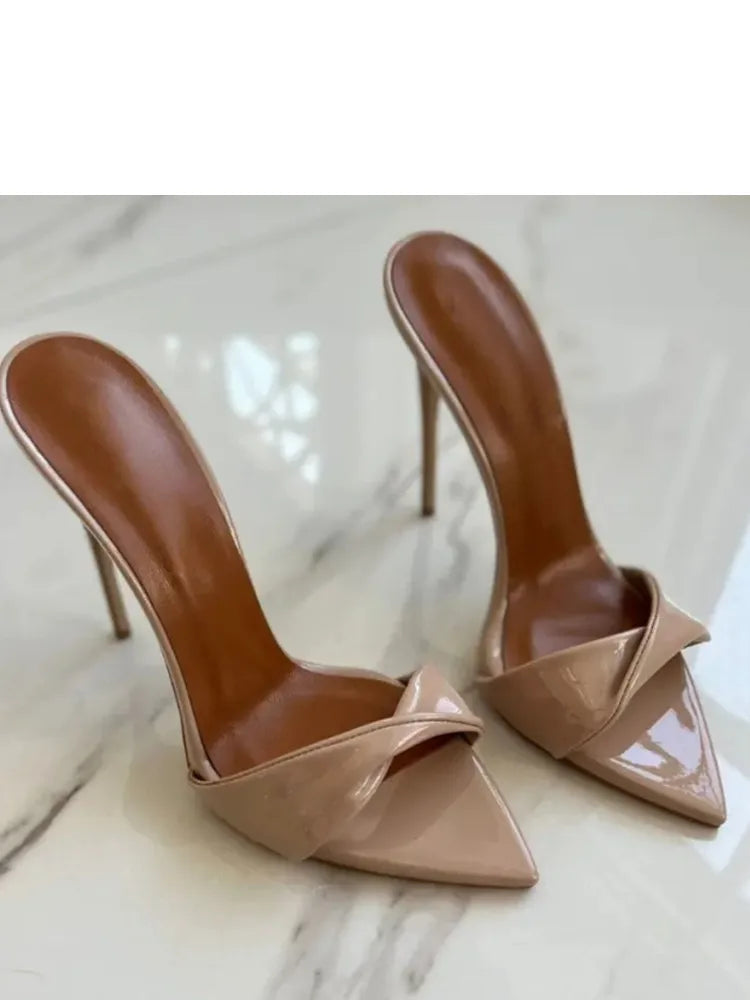 Pointed Toe Slim High Heel Wedding Sandals for Women