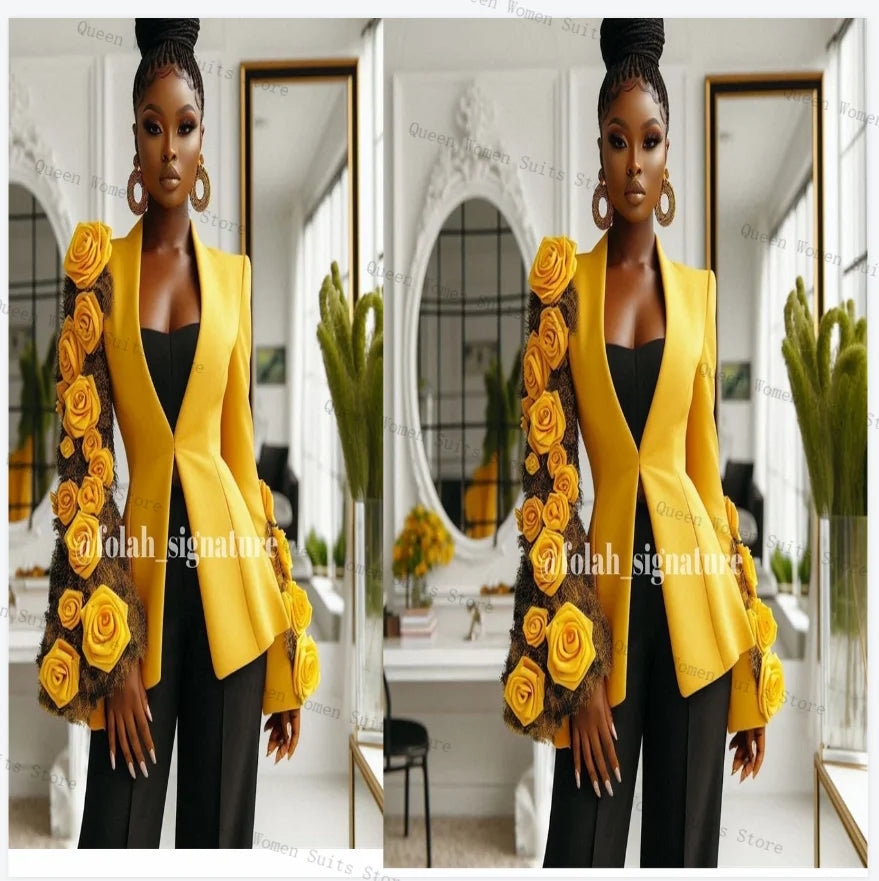 Classic Floral Pattern Three Piece Cotton Suit Set For Women