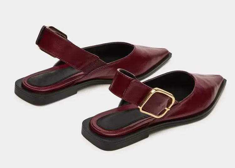 Comfortable Leopard Print Buckle Strap Flat Sandals for Women