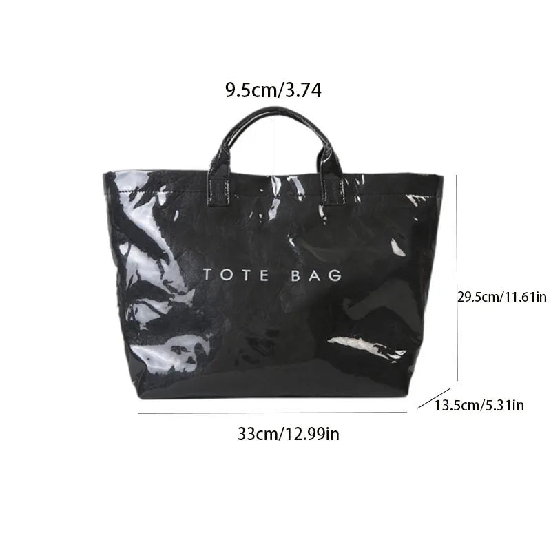 Women's large capacity fashionable shoulder bag, women's stylish shopping bag, women's casual hand-held tote bag