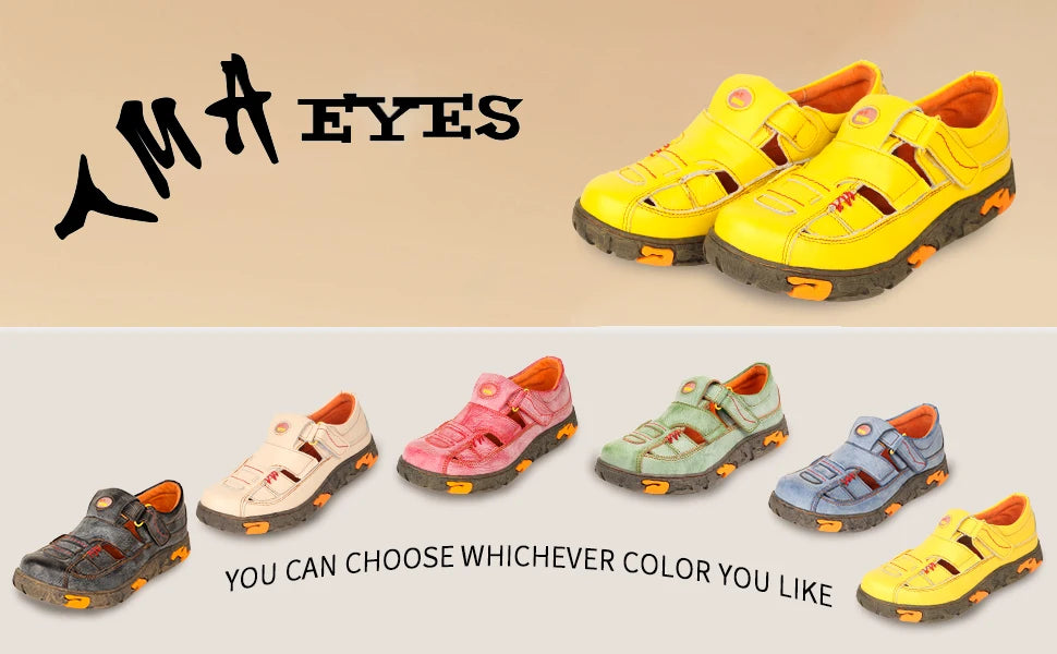 Stitch Detail Flat Leather Sandals