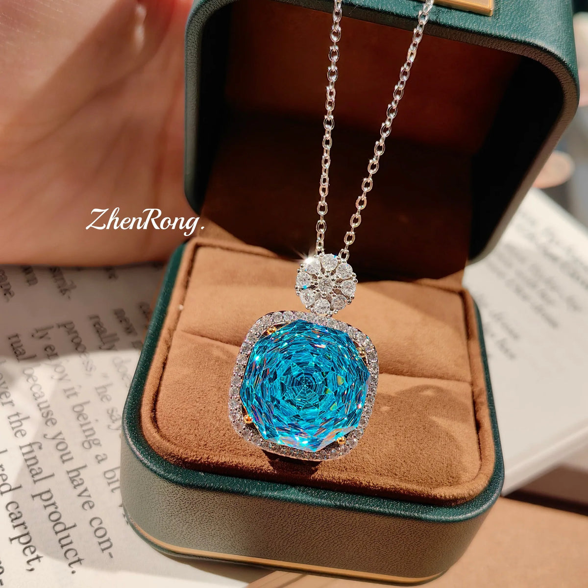 Rose Flower Zirconia Wedding Jewelry Set for Women