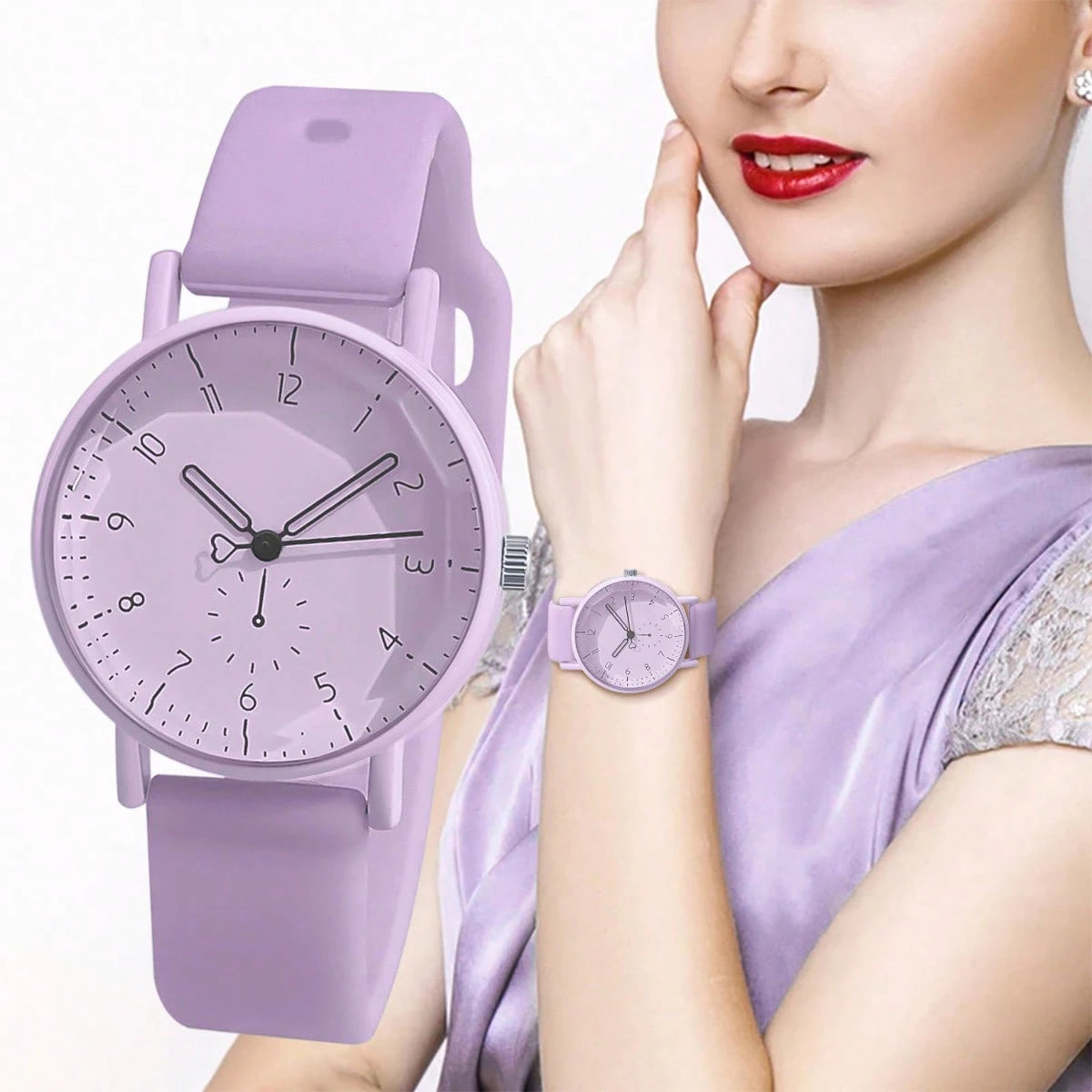 Silicone Strap Quartz Watch for Women