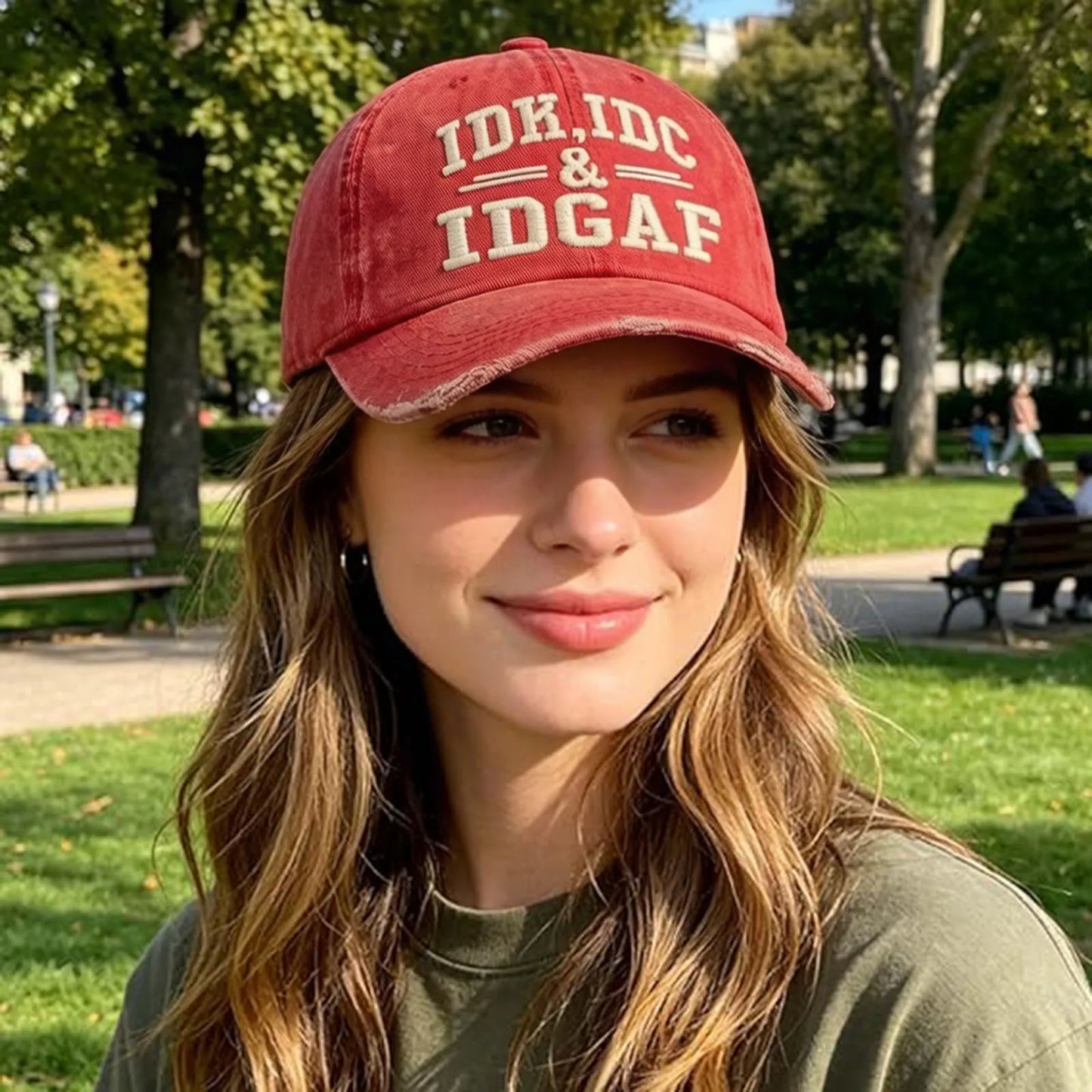 Embroidered Chic Breathable Adjustable Cap for Women
