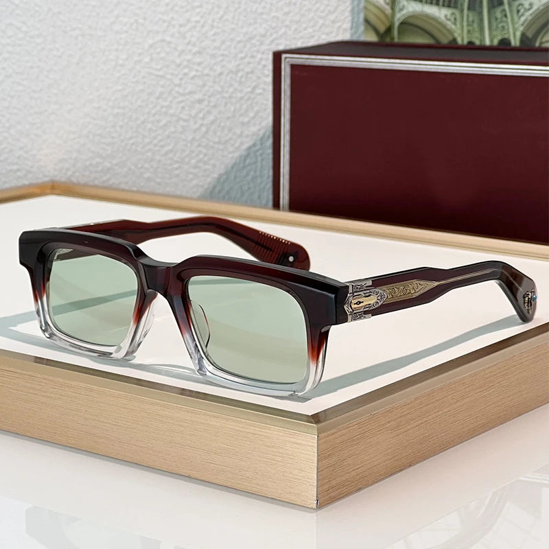 Classic Square Acetate Frame Sunglasses for Women