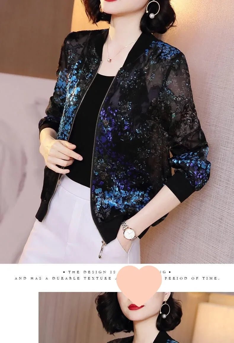 Spring Autumn Summer New Loose Long Sleeve Chiffon Women's Jacket Small Fragrance Style Sunscreen Clothing Middle East Fashion