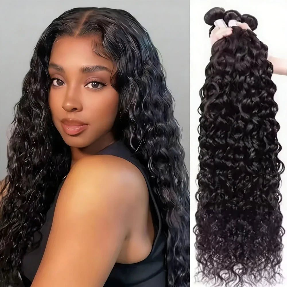Natural Brazilian Deep Curly Human Hair Bundles for Women