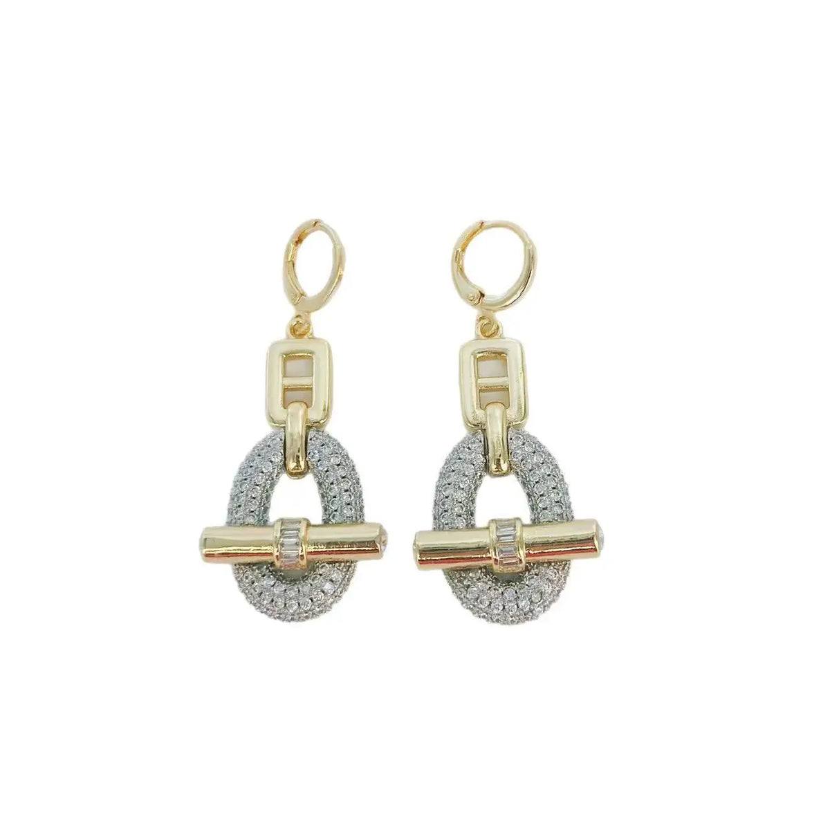 Rhinestone Necklace And Earrings Set