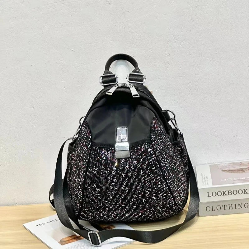 New Diamond-encrusted Backpack Fashionable Women’s Diamond-encrusted Backpack Fashionable Diamond-encrusted Shiny Backpack