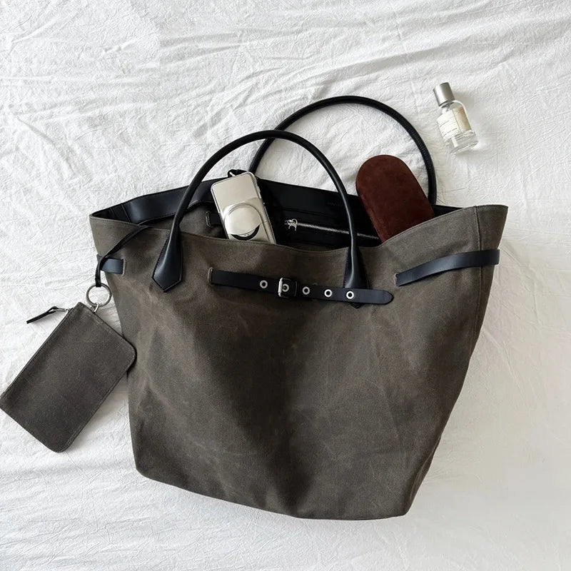 New lazy style high-end niche design,casual belt buckle armpit bag tote bag, large bag