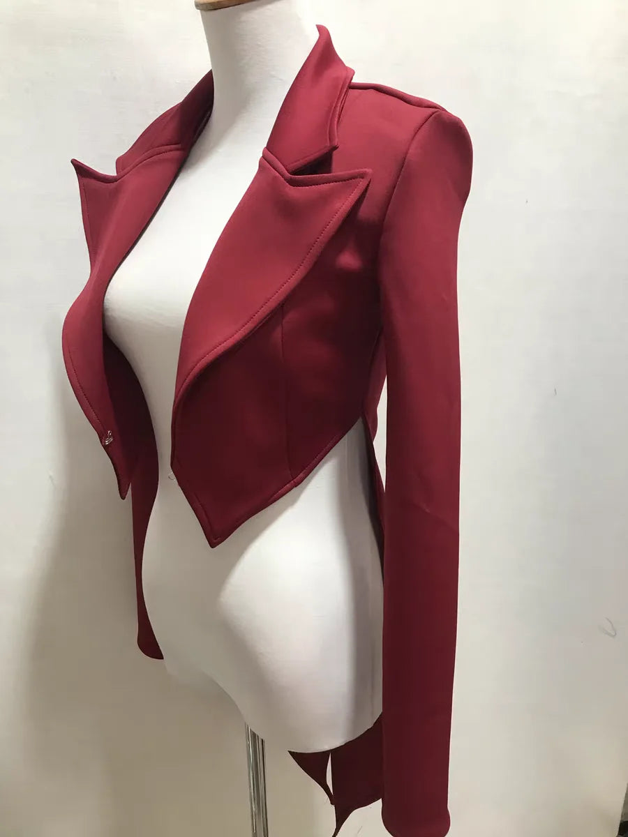 Black And White Tailcoat Dance Performance Costume for Women