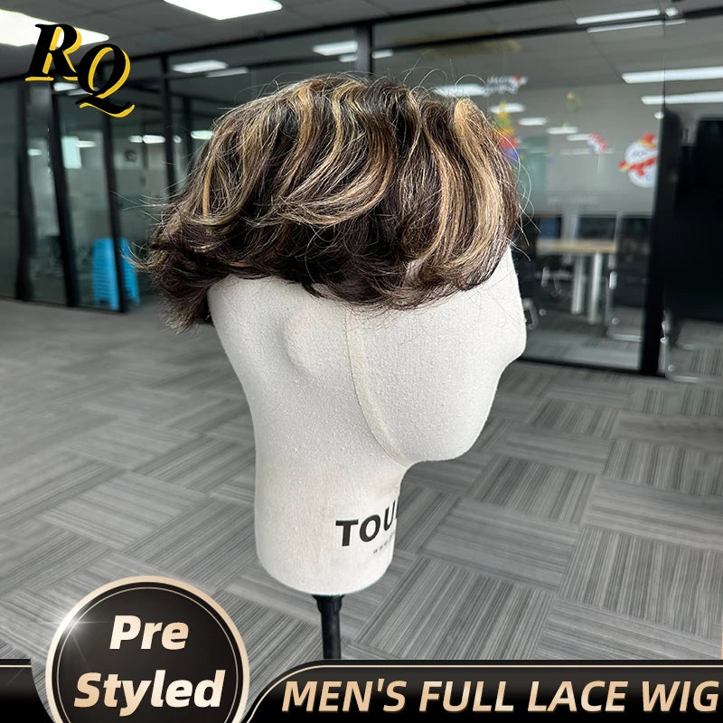 Pre Styled Wavy Full Lace Human Hair Topper For Women