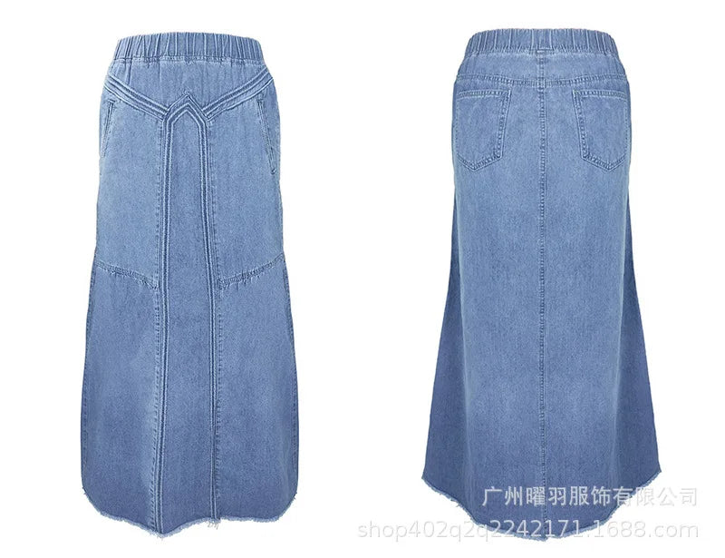 Office Ready Denim Skirt