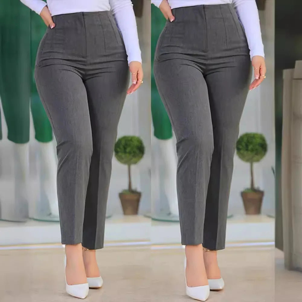 High Waist Front Pockets Pants