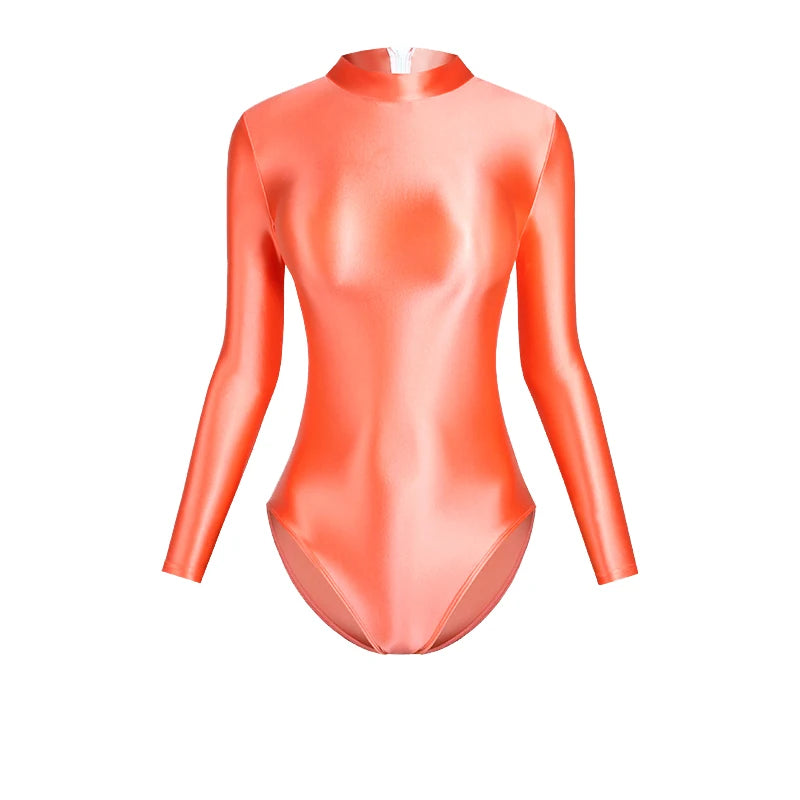 Silky Glossy One Piece Swimsuit