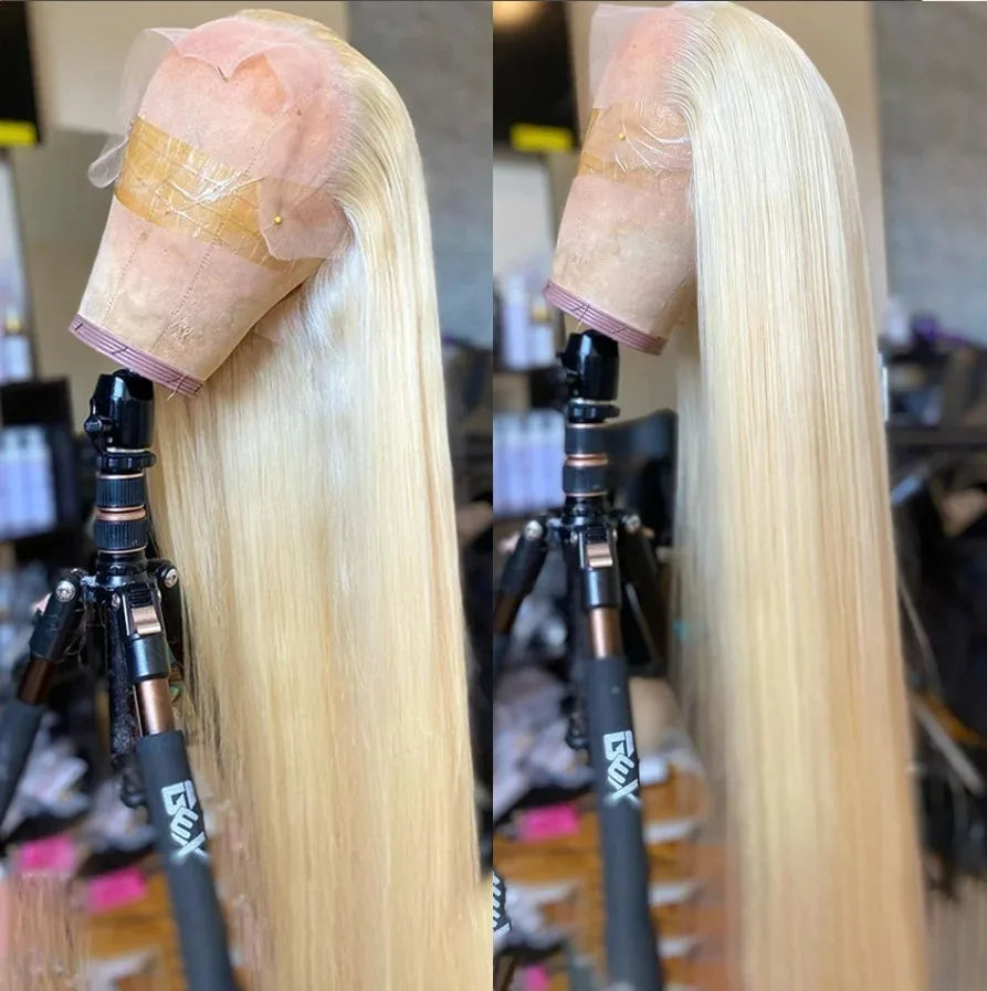Grey Straight Lace Front Wig With Preplucked Hair for Women