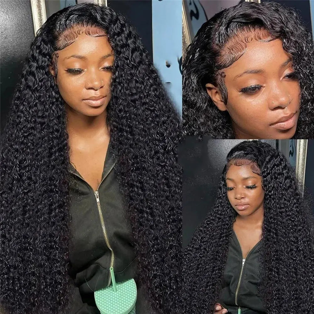 HD Transparent Lace Front Curly Human Hair Wig for Women