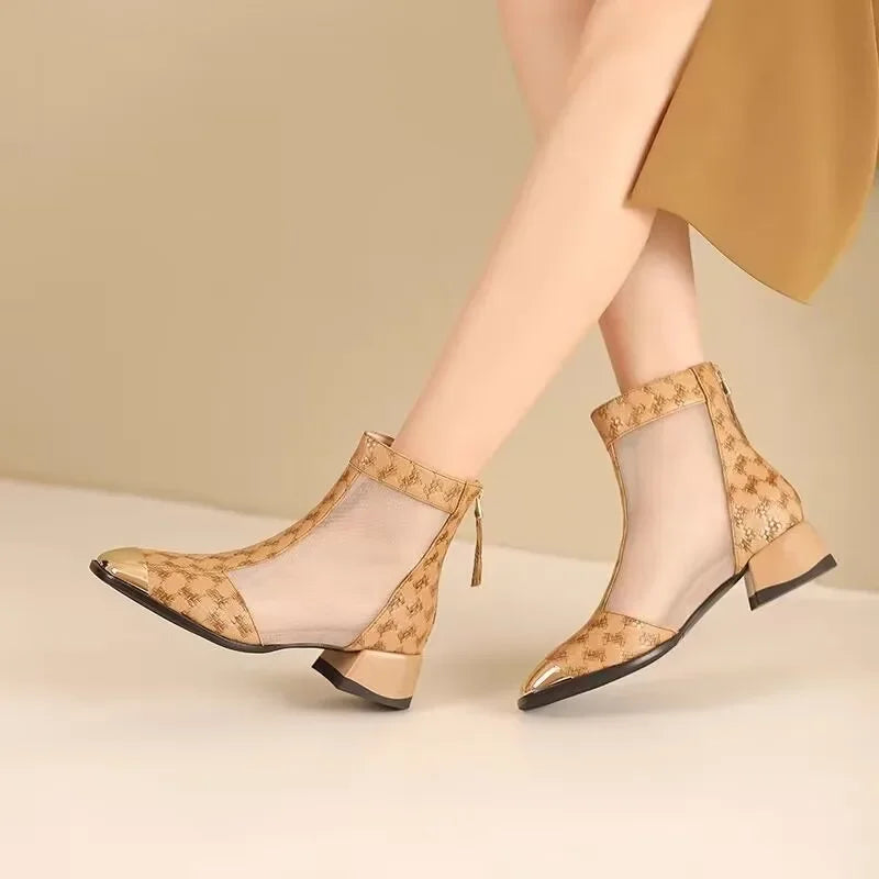 Breathable Mesh Ankle Boots