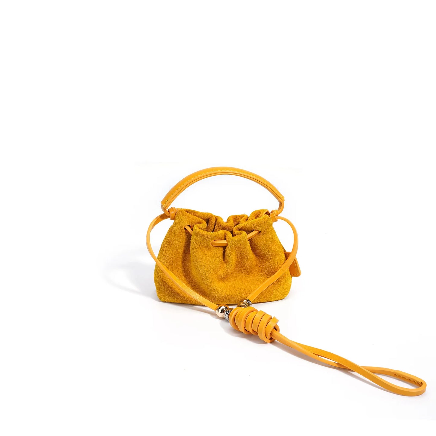 Cloud Pleated Mini Drawstring Bag
