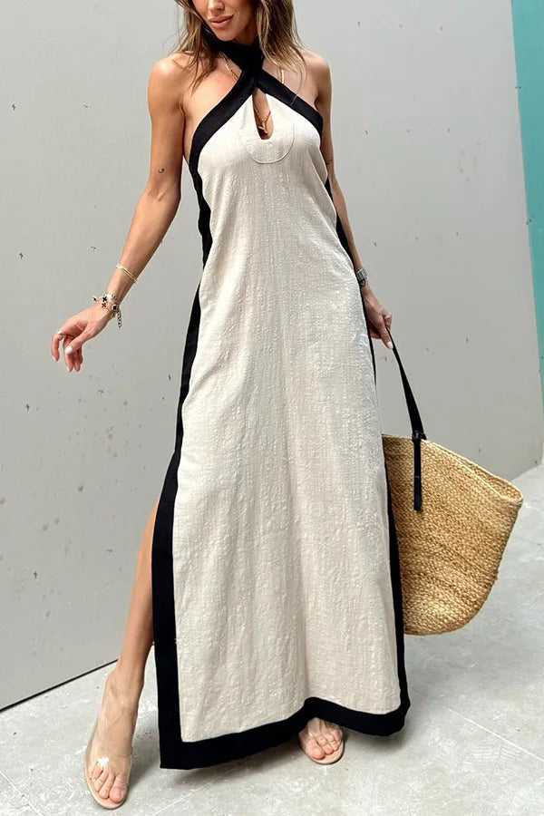 Halter Backless Loose Lightweight Summer Dress for Women