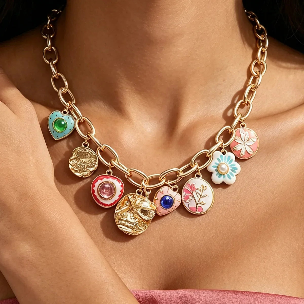 Medieval Enamel Jewelry Set