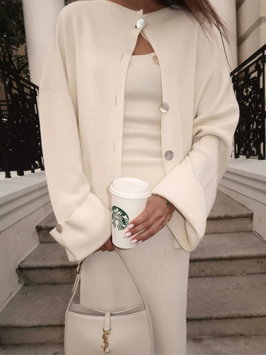 Three-Piece Knit Set Ensemble
