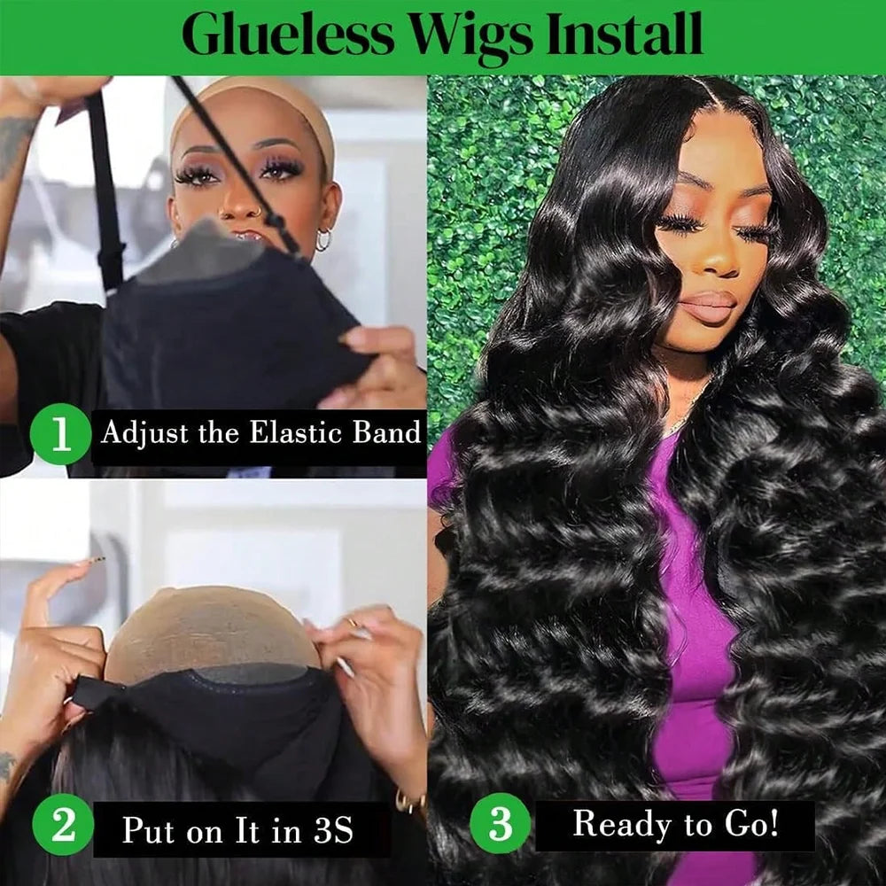 Pre Plucked Body Wave Glueless Lace Front Wig For Women