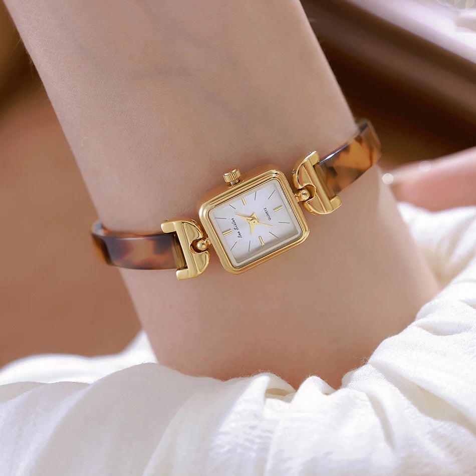 Tortoiseshell Square Bracelet Watch