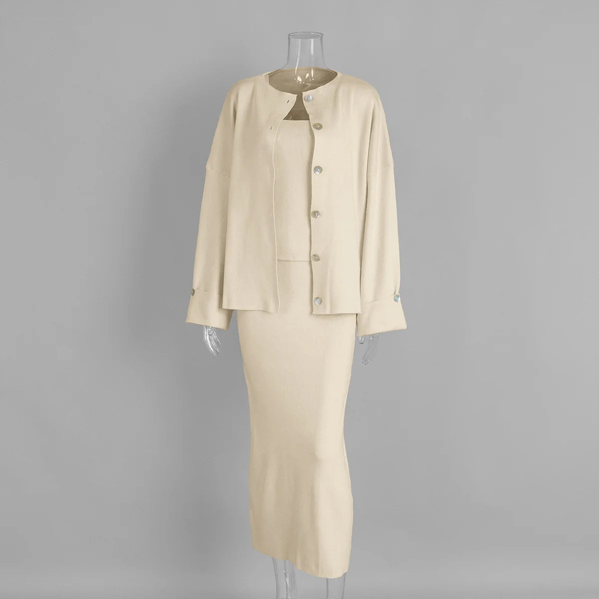 Three-Piece Knit Set Ensemble