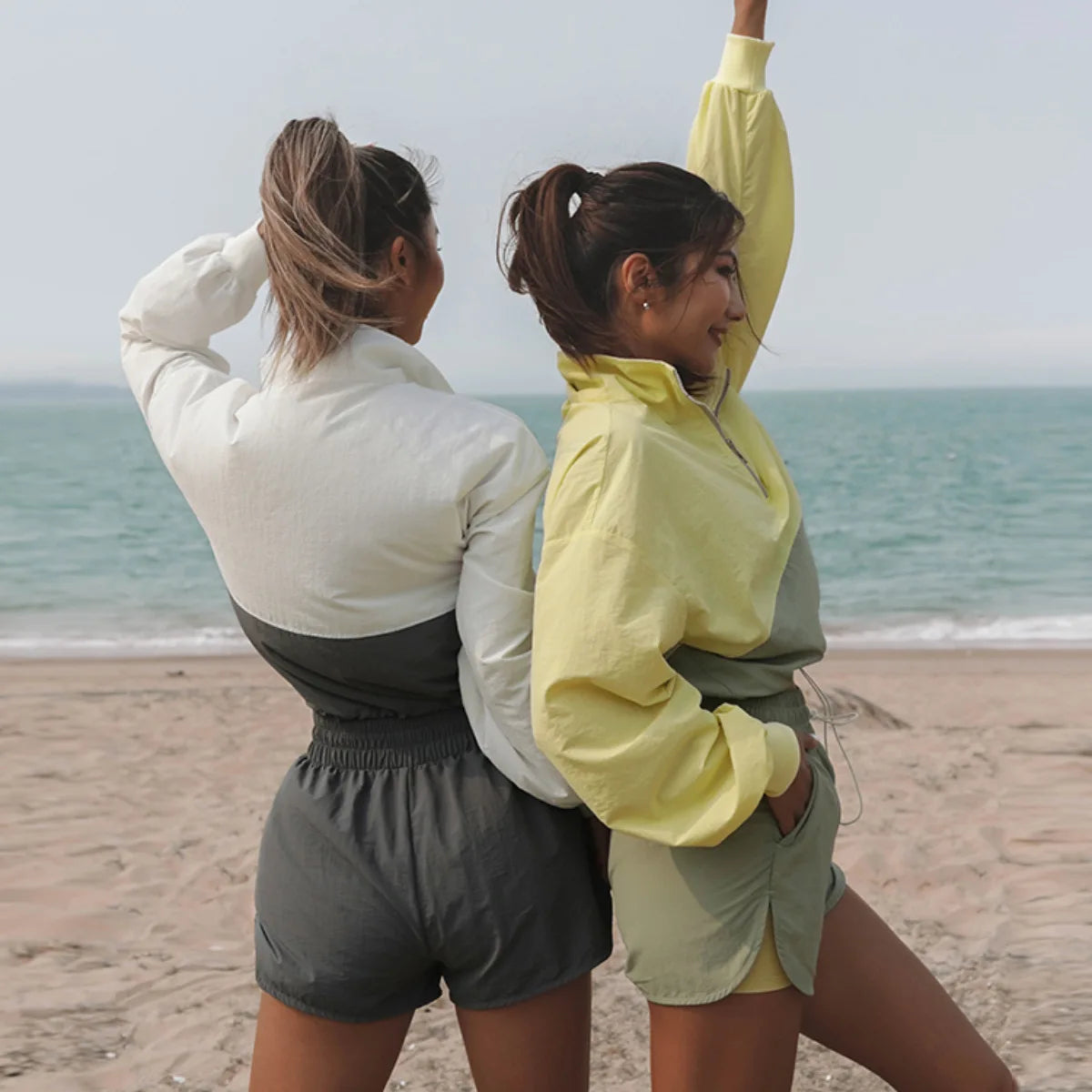 Casual Two Piece Pullover Shirt and Shorts Set for Women