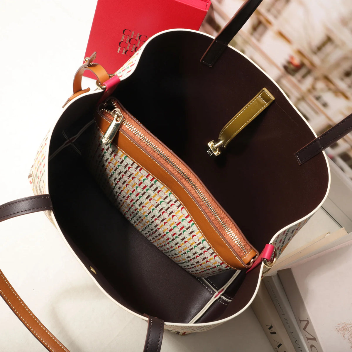 Roomy Printed Bucket Shoulder Bag