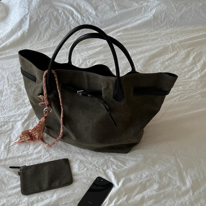 New lazy style high-end niche design,casual belt buckle armpit bag tote bag, large bag
