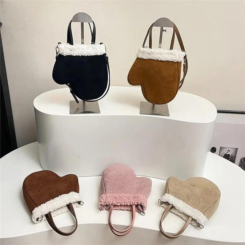 Christmas Boots Messenger Bag Creative Fashion New Retro Glove Bag Messenger Bag Mobile Phone Bag Frosted Suede Cute Gift Wallet