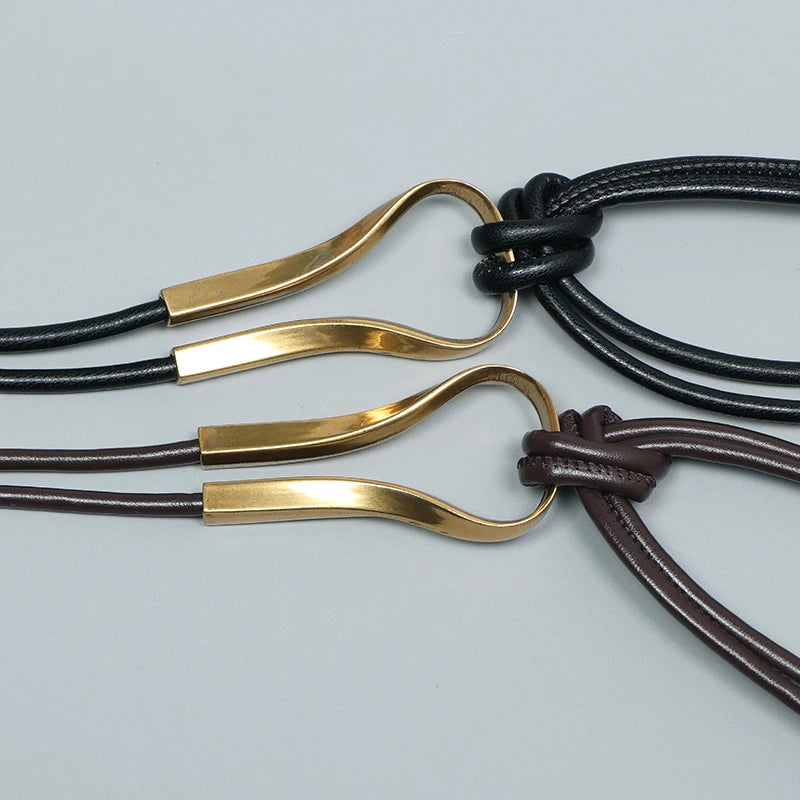 Fashion Braided Gold Knot Waist Chain Belt for Women