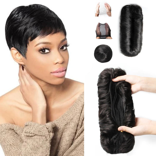 Short Human Hair Brazilian Hair Weave Bundles With Closure Ombre Curly Hair With Circular Center Closure T1b 30 99j Extensions
