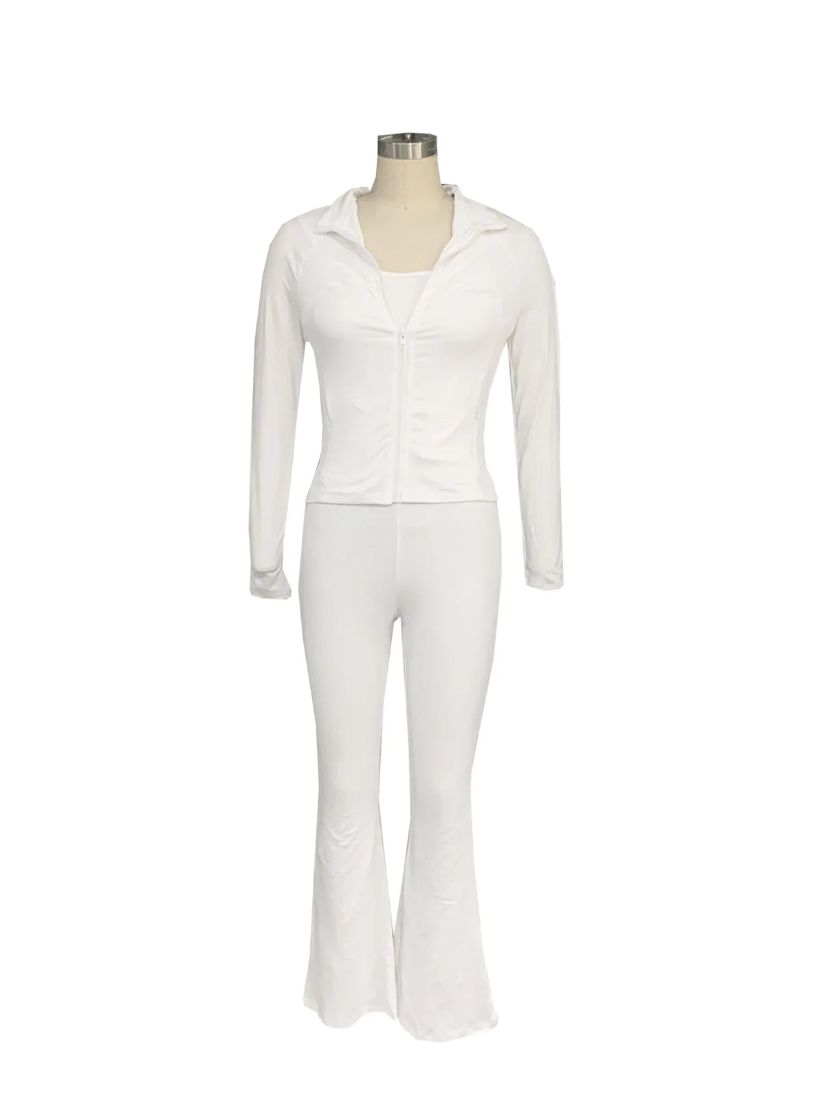 Zip Jacket And High Waist Jogger Set