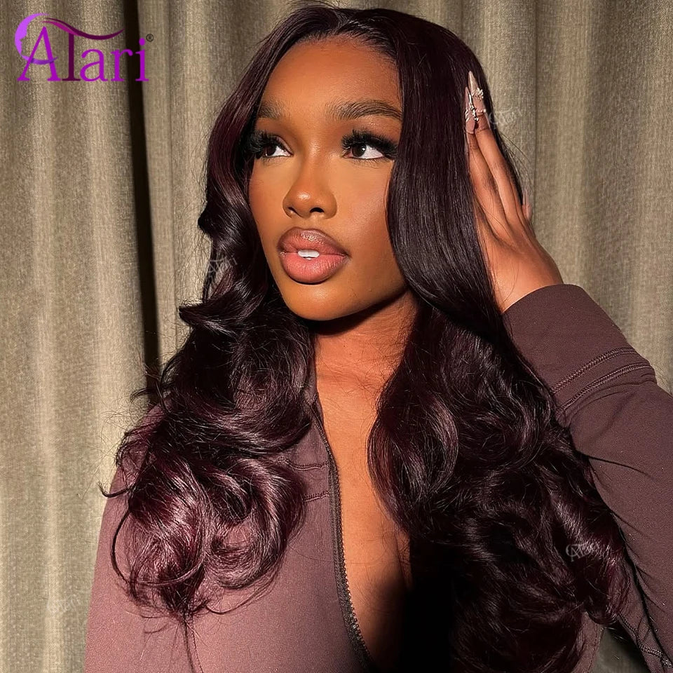 Black Cherry Body Wave Human Hair Wig