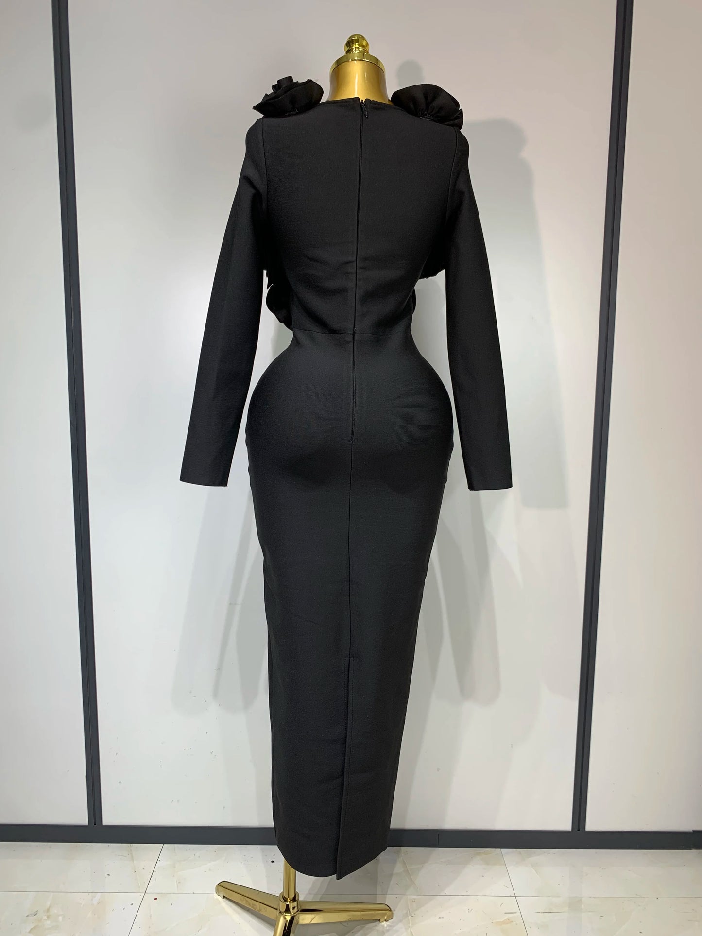 2025 New Fashion 3D Flower Sleeveless Bodycon Bandage Dress Women Celebrity Elegant Party Club Luxury Birthday Dress Vestidos ﻿