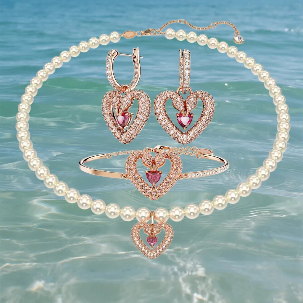 Gold Plated Sparkling Zirconia Crystal Pendant for Women