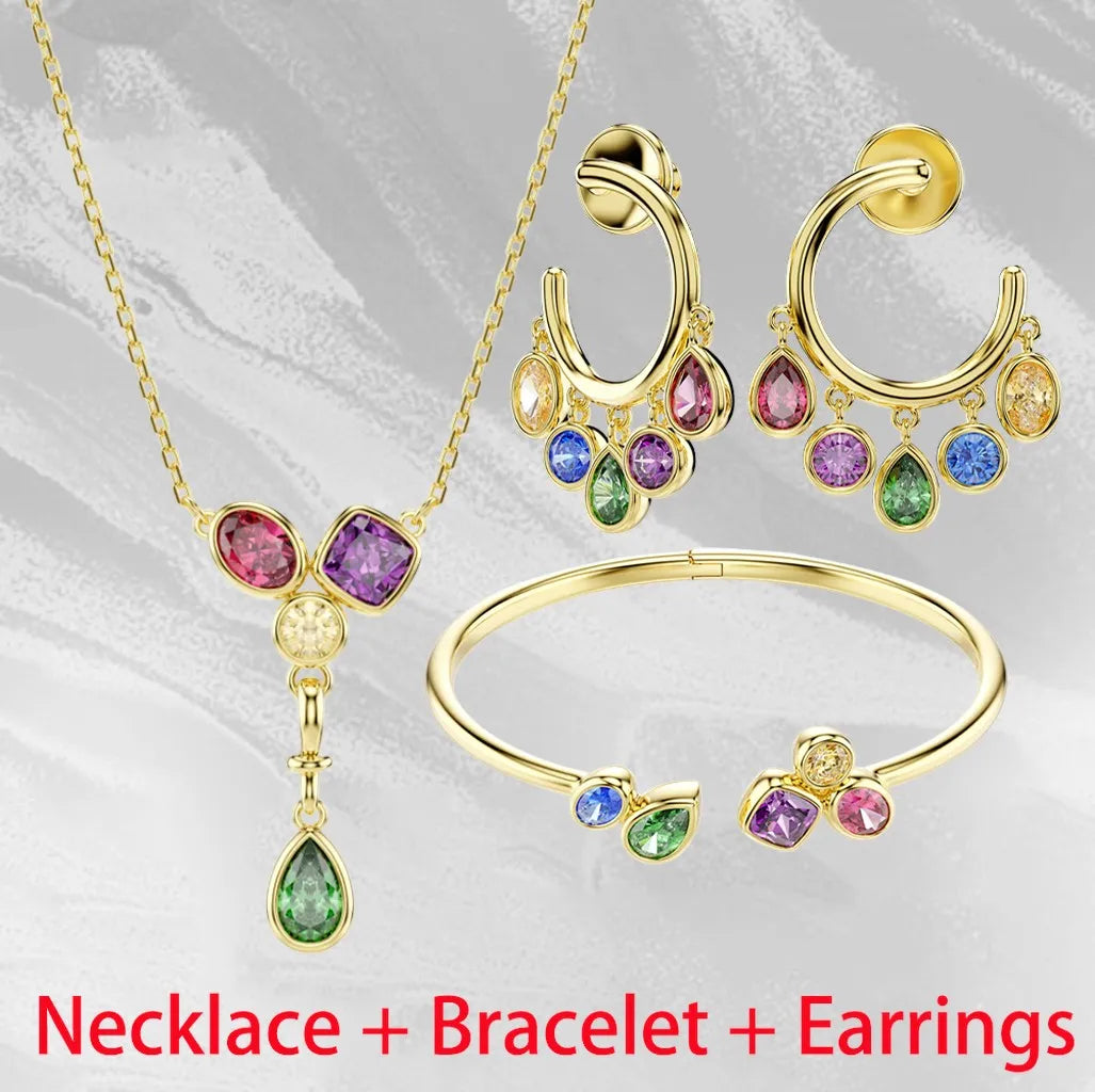 Dazzling Zircon Crystal Statement Necklace for Women