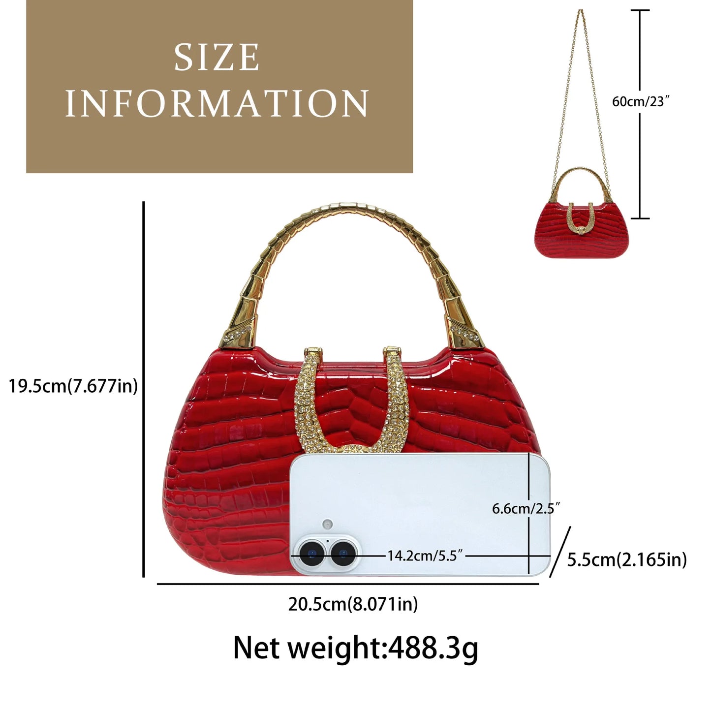 New Banquet Handbag Diamond-encrusted Fashion Dinner Women's Handbag High-quality Fashion Women's Shoulder Oblique Bag