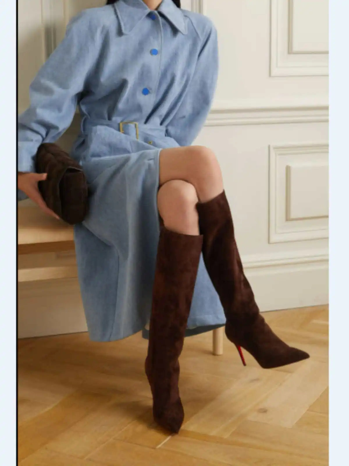 Leopard Print Knee High Boots With Zipper for Women