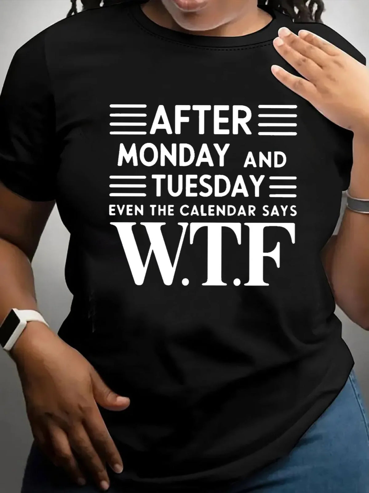 Casual Loose Fit Funny Quote Graphic Tee For Women
