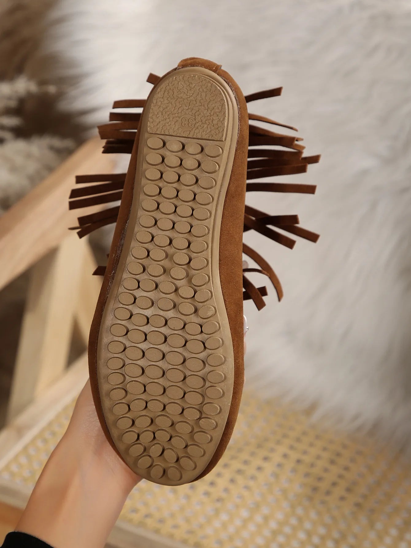 Women Boots Winter New Vintage Fringe Ankle Boots Women Side Zipper Casual Shoes Round Toe Ladies Snow Boots Zapatos De Mujer