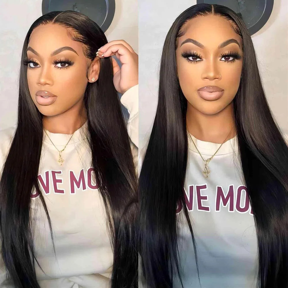 Glueless Straight Human Hair Lace Front Wig for Women