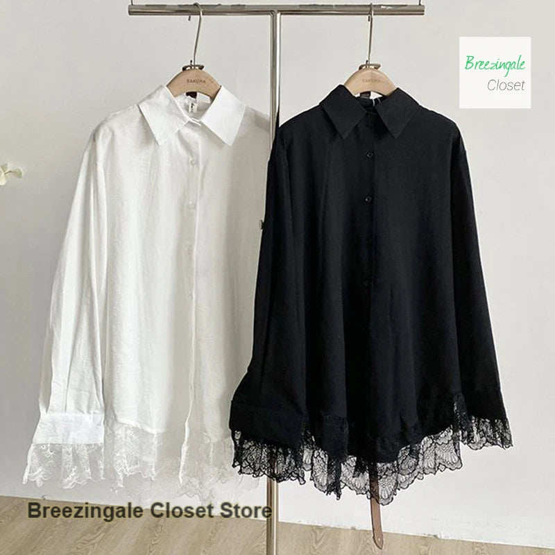 Casual Loose Long Sleeve Asymmetric Lapel Dress For Women