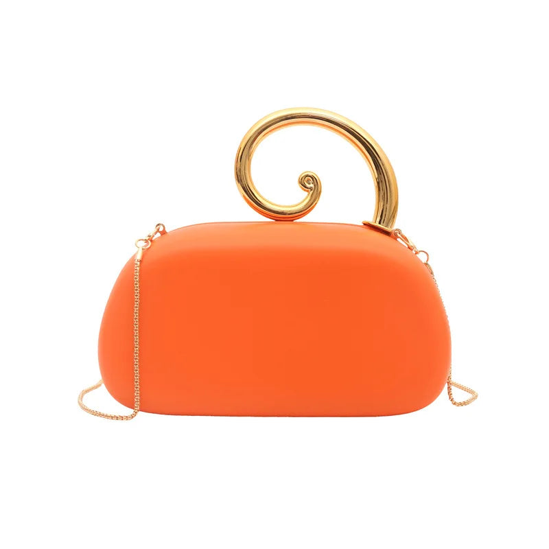 Sequined Irregular Handle Evening Clutch