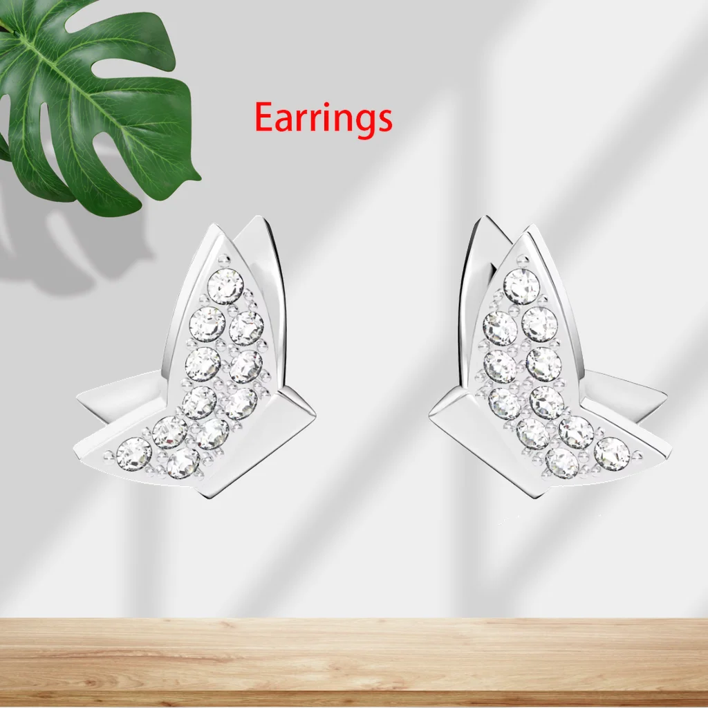Crystal Necklace And Earring Set