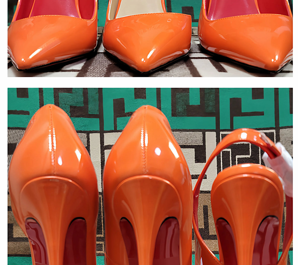 Pointed Toe Patent Leather Stiletto Heels for Women